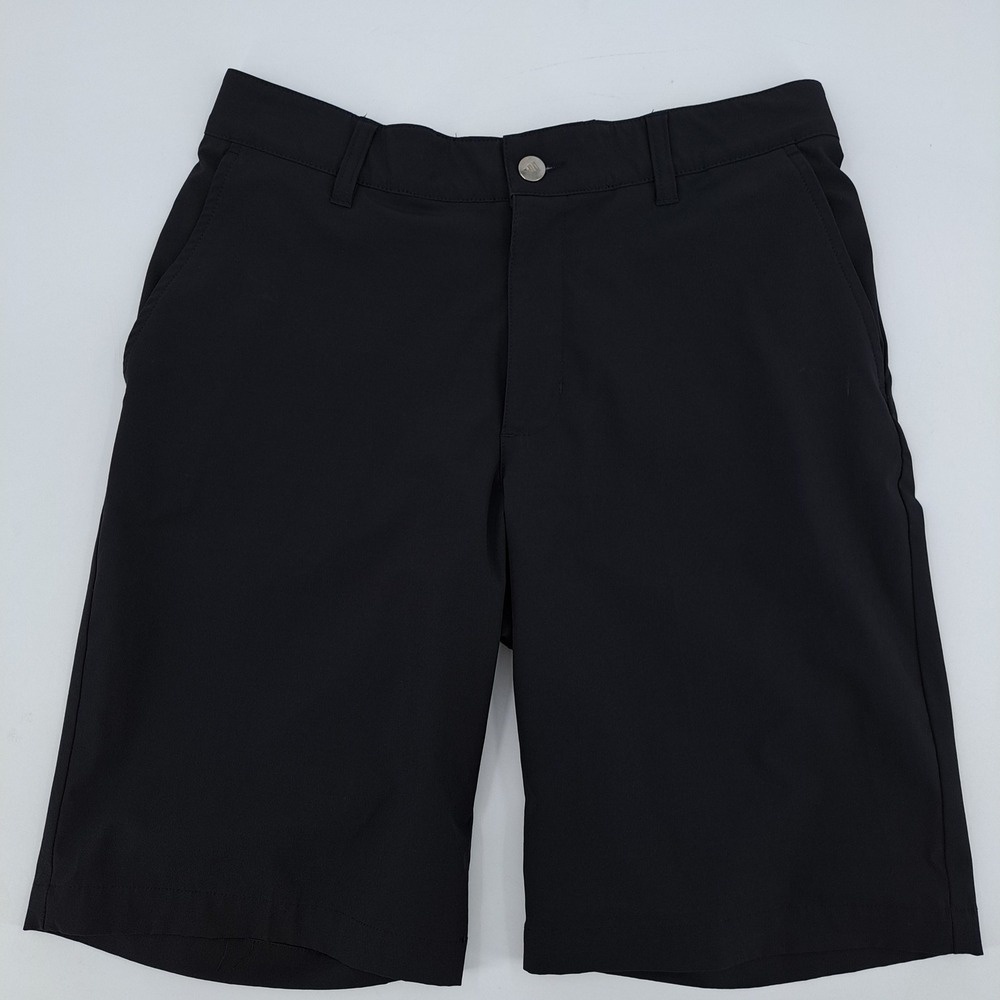 Adidas Golf Shorts Mens 30 Polyester Spandex Black Solid Stretch Performance